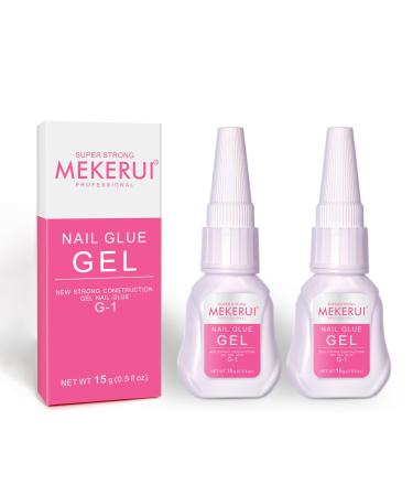 Super Strong Nail Glue Gel (15g) for Press on Nails Drip and Clog Proof 7S Quickly Dry Without UV Light Long-Lasting 30+Days Waterproof Beauty Secret Professional Salon Quality