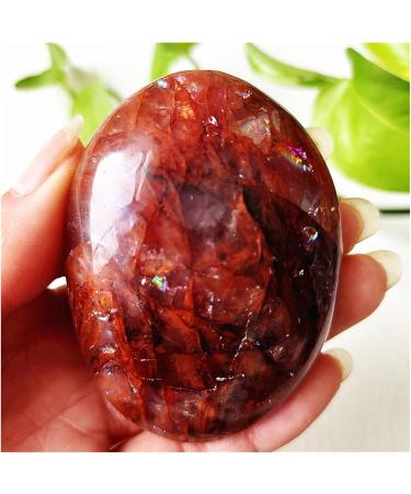 Natural Crystal Rough Natural Stone Red Hematoid Quartz Crystal Palm Home Decoration Meditate and Crystals 1pc (Color : 170-180g) - Buy Online on SooperMarket.com