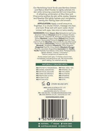 Sukin Revitalising Facial Scrub 4.23 fl oz - Exfoliating & Nourishing Skincare - Buy Online on SooperMarket.com