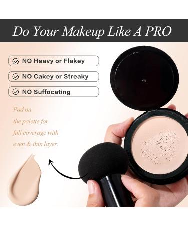 AGETITY Mushroom Head Liquid Foundation Concealer - Lasting Nude Makeup Moisturizing CC Liquid Foundation for Even Skin Tone - Natural Air Cushion BB Cream - Buy Online on SooperMarket.com