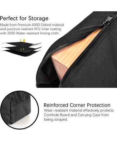 MUCITAGF 4' x 2' Regulation Size Cornhole Carrying Case - Heavy Duty 600D Board Bag with Adjustable Strap and Extra Pockets - Buy Online on SooperMarket.com