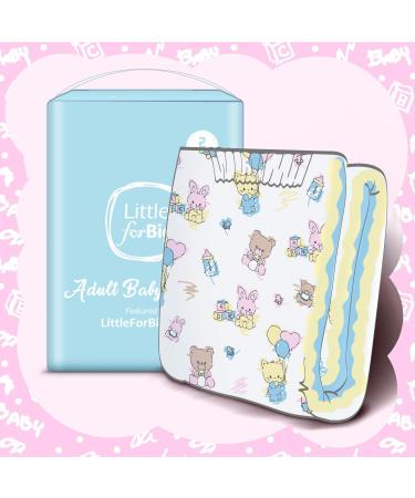 LittleForBig Printed Adult Brief Diapers - ABDL Baby Cuties 2 Pack in Pink | Best Adult Baby Diapers - Buy Online on SooperMarket.com