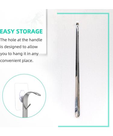 Long Handle Metal Shoe Horn - 31.5 for Seniors, Pregnant Women, and Back Pain Relief - Buy Online on SooperMarket.com