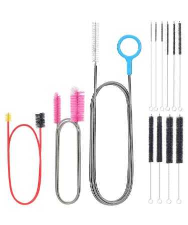 Drain Cleaning Brush Flexible Cleaning Tool Multi-Size Combo Set Flexible Drain Brush Clogging Removal Brush Flex Two-End Long Brush 3 Pack - Unclog Your Sink with Ease