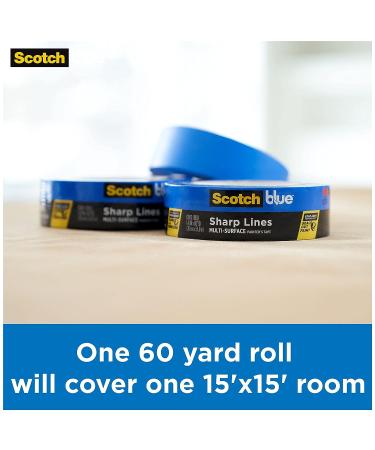 Scotch Painter's Tape 2093-48TC3 2093 Sharp Lines Multi-Surface Painters Tape  3 rolls  Blue  3 rolls 1.88 Width 3 rolls - Buy Online on SooperMarket.com