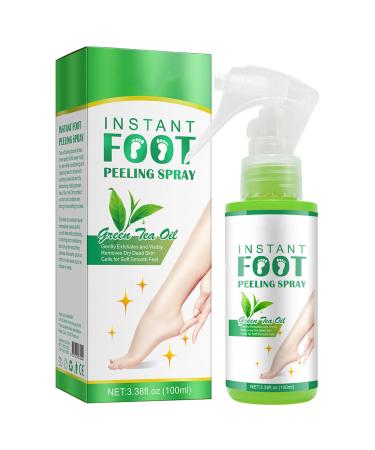 Foot Peeling Spray Instant Foot Peeling Spray Foot Spray to Remove Dead Skin Hydrating Nourish Peel Off Spray Exfoliating Peeling & Calluses on Feet for Cracked Rough Heels (1PCS Green Tea) 1 count (Pack of 1) Green Tea
