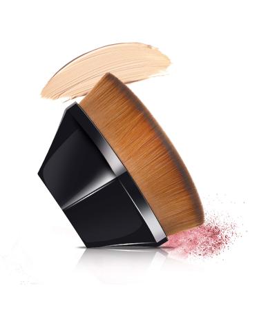 Flat Top Kabuki Foundation Makeup Brush for Blending Liquid and Powder Cosmetics (Black) - Buy Online on SooperMarket.com