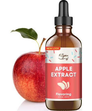 Apple Extract for Baking - Keto Friendly - Flavor Pies, Muffins, Cupcakes, Candy, Beverages and More - Non GMO, Gluten Free, Sugar Free (2 oz 60 ml)