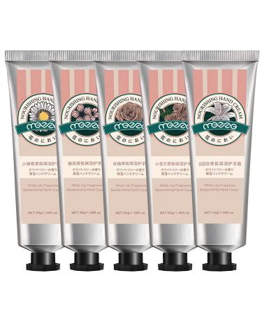 Plant fragrance hand cream moisturizing for rough 5pcs mini hand cream gift set hand care cream hand moisturizer mini hand creams cracked hands care cream 1 g (1 Pack) multicoles
