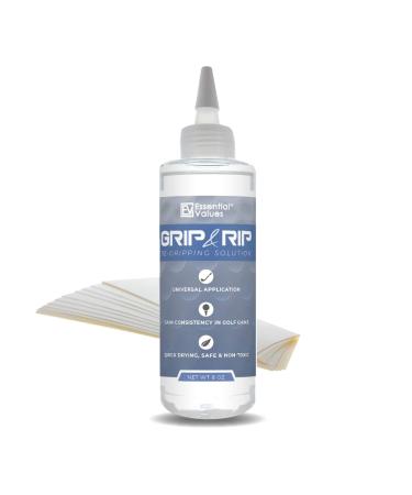 Essential Values Golf Grip Kit (8 Fl Oz) | Made in USA, Golf Solvent - Double The Solution Compared to Other Brands - Excellent for Quick & Easy Regripping of Golf Clubs 8 Fl OZ + 14 Strips