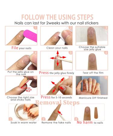 KXAMELIE Matte Press on Nails - Green Swirl Gold Lines Coffin Fake Nails (24 PCS) | Unique Nail Art for Women - Buy Online on SooperMarket.com