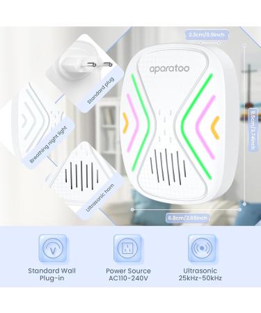 4-Pack UV Mosquito Lamp & Ultrasound Pest Control | Effective Insect Destroyer for Mice Cockroaches and Rats - Buy Online on SooperMarket.com