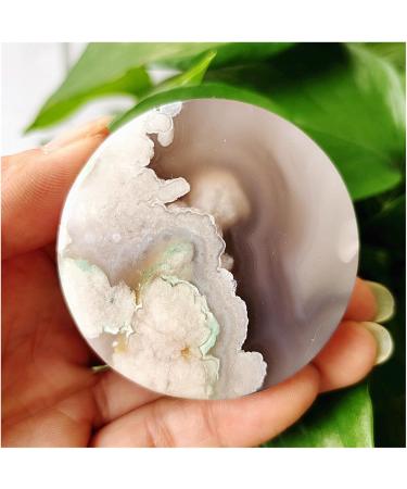 Natural Stone Cherry Blossom Agate Bracelet Heart Palm Stone Shaman Feng Shui Crystal Room Ornament Gemstones and Crystal (Color : 60-70g) - Buy Online on SooperMarket.com