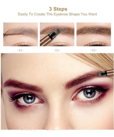 Glowly Secret Eyebrow Pen Glowly Secret Waterproof Natural Eyebrow Pen Glowly Secret 4 Tipped Precise Brow Pen 3D Microblading 4-Tip Eyebrow Pen Eyebrow Contouring Pen (04#+02#) - Buy Online on SooperMarket.com