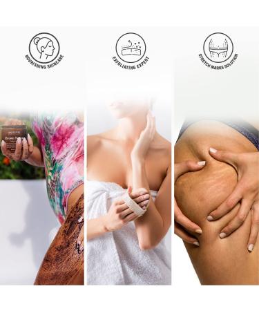 Natural Brown Sugar Body Scrub - Reduce Cellulite & Stretch Marks - 10 oz Exfoliating Scrub - Buy Online on SooperMarket.com