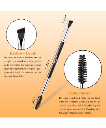 Beili Duo Eyebrow & Eye Brush Set - Precision Eyelash Mascara Brush for Flawless Makeup Application | 2pc BA18 - Buy Online on SooperMarket.com