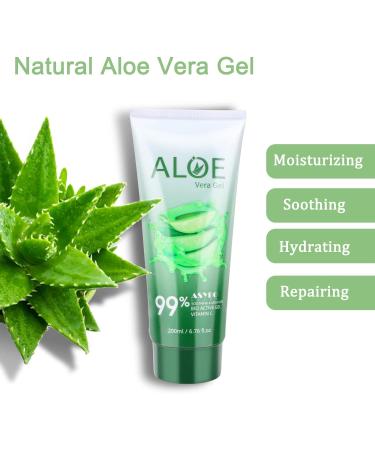 200 ML Organic Aloe Vera Gel | Hydrating Face & Body Moisturizer | For Dry Skin, Sunburn & Acne Relief - Buy Online on SooperMarket.com