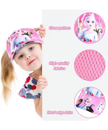 Buy Froze Baseball Cap for Girls | 2-Piece Summer Adjustable Hats with Cartoon Print & UV Protection - Buy Online on SooperMarket.com