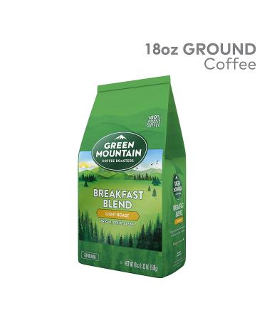 Green Mountain Coffee Roasters Breakfast Blend Ground Coffee 18 oz Light Roast - 1.12 lb Bag (Pack of 1) - Buy Online on SooperMarket.com