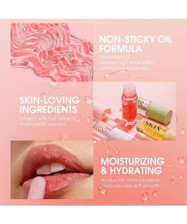 BANGFENG Big Brush Head Hydrating Lip Oil - Coconut | Plumping Lip Tint & Gloss for Long-Lasting Moisture - Buy Online on SooperMarket.com