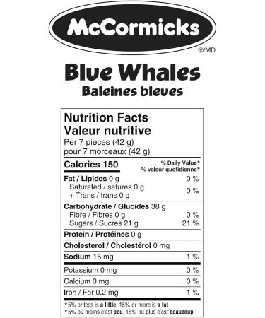 McCormicks Blue Whales - Gummies - Bulk Candy Bag 1.8kg - Buy Online on SooperMarket.com