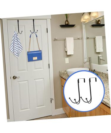 PLAFOPE 4 Pcs Hangers Black Coat Rack Towel Hook Hats Robes Mounted Clothing Rack Hanger Hook Door Hook Iron - Buy Online on SooperMarket.com