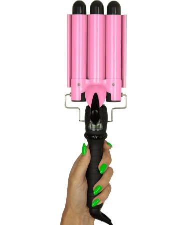 Trademark Beauty Babe Waves 3 Barrel Curling Iron Hair Waver 1 Inch Quick Heat Adjustable Temperature Hair Curler Perfect Beach Waver Hair Styling Tools 25mm Standard Ceramic Wand Pink 3 Barrel (1 Inch) - Buy Online on SooperMarket.com
