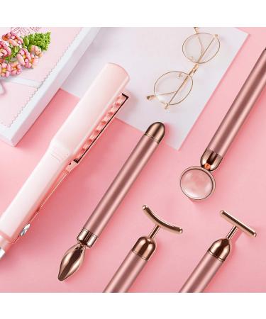 4-IN-1 24k Golden Face Roller Massager for Face, Eye, Arm, Nose - Rose Gold Skin Care Tool - Buy Online on SooperMarket.com