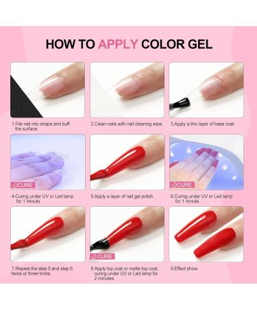 COSCELIA Gel Nail Kit | 36W Nail Lamp | 12 Colours Gel Nail Polish Set | All Seasons Starter Set | DIY at Home | Gift for Women - Buy Online on SooperMarket.com
