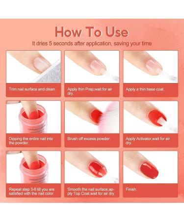Dipping Powder Nail Kit Starter with Nail Drill - 6 Color Set with Glitter and Essential Liquid, Manicure Tools Gift for Women - Buy Online on SooperMarket.com