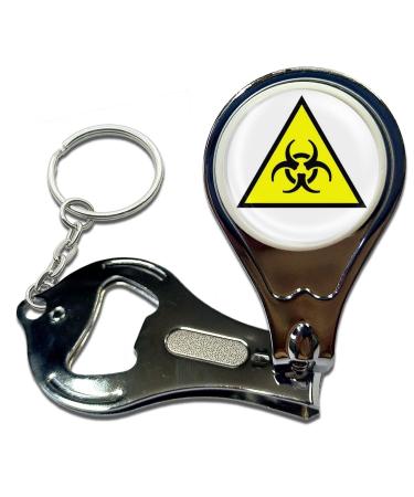 BadgeBeast.co.uk Biohazard - Key Ring Bottle Opener and Nail Clipper