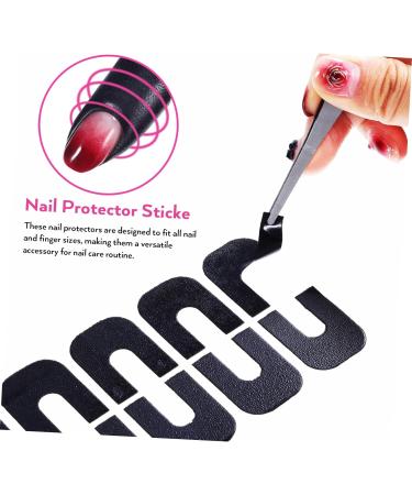 FRCOLOR 100 Sheets Nail Art Anti-Spill Stickers Nail Protector Stickers Nail Tape Nail Guards for Painting Nails Cuticle Protector for Nail Painting Nail Polish Silica Gel Edge Sticker 3.00X2.50X0.10CM As Shown - Buy Online on SooperMarket.com
