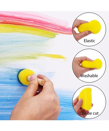 Hapeper 28-Piece Round Sponge Brush Set for Watercolor, Crafts & Face Painting - Buy Online on SooperMarket.com