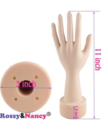 Voloria Flexible Mannequin Hand Nail Display - Left Hand with Soft Fingers for Practice Manicure Nails - Buy Online on SooperMarket.com