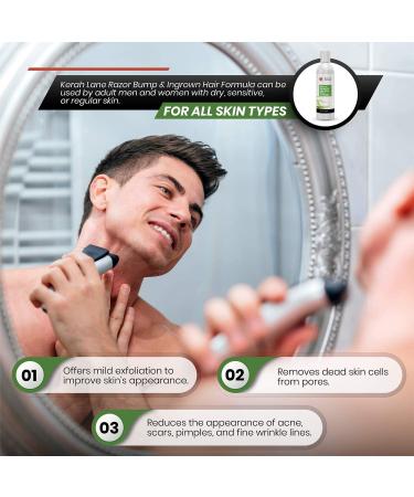 Kerah Lane Razor Bump & Ingrown Hair Formula 8 Oz for Women & Men: Best Treatment Serum for Ingrown Hairs Acne Razor Burn & Bumps: Use After Shaving Waxing Electrolysis & Hair Removal - Buy Online on SooperMarket.com