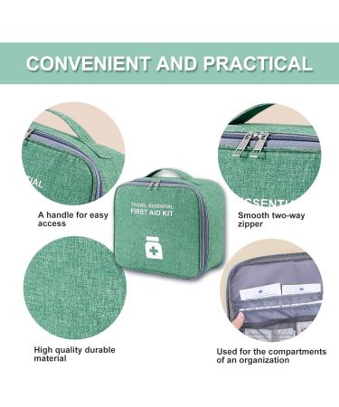 Buy Vavicrap Medication Bag - 2-Piece Portable Waterproof Travel Pharmacy Storage | Large & Small First Aid Bags for Home & Travel in Green - Buy Online on SooperMarket.com