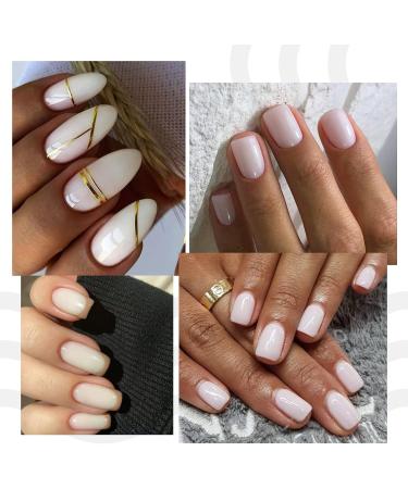 AILLSA Milky White Gel Nail Polish Set Nude Sheer Pink Brown Gel Polish with Base and Top Coat Jelly Natural Neutral Nail Polish Gel Soak Off U V Starter Kit Gift DIY Manicure at Home A2-amber Brown - Buy Online on SooperMarket.com