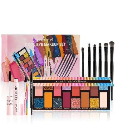 Makeup Sets Multifunction Makeup Palettes with Mirror 90 Color Eyeshadows/Compact Powder/Sequins/Bronzing Powder/Highlighter/Lip Color Makeup kit for women full kit - #A(Pink Blush) #1