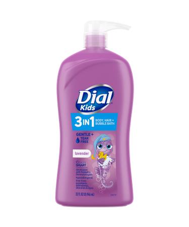 Dial Kids 3in1 Body+Hair+Bubble Bath fl oz, Lavender, 32 Ounce