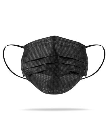 Buy EN14683 Certified Medical IIR 3-Layer Face Masks - 98% BFE Disposable Surgical Mask (50 Pack Black) - Buy Online on SooperMarket.com