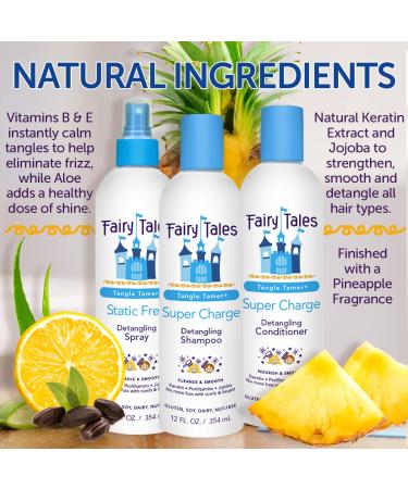 Fairy Tales Tangle Tamer Static Free Detangling Spray 12oz (2 Pack) - Paraben, Sulfate, Gluten, Nut Free - Pineapple Scent - Buy Online on SooperMarket.com