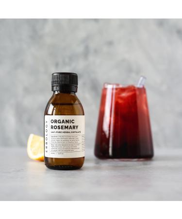Erbology Organic Rosemary Water 100ml - Premium Food Grade Hydrolate of Rosemary - Healthy Hair - Small Batch - Sustainably Sourced Straight from Farm in Provence France - Buy Online on SooperMarket.com