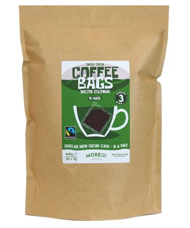 Moreish Coffee Bags - Smooth Colombian Fairtrade (50 Single Origin Coffee Bags)