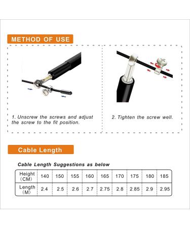 Adjustable Speed Jump Rope with Aluminum Handles - Ideal for Fitness Training and Boxing - Suitable for Kids and Adults - Black - Buy Online on SooperMarket.com