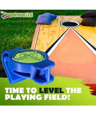 CornStars Cornhole Level - Instant & Accurate Measurements for All Boards & Sets - Improve Your Outdoor Game - Throw Bags Straight - Indoor/Outdoor Blue - Buy Online on SooperMarket.com
