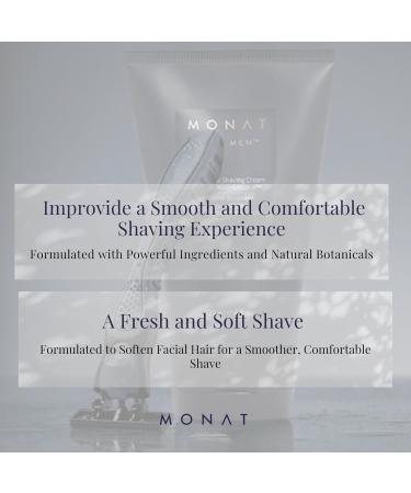 Buy MONAT For Men Essential Shaving Cream - Natural Formula with Shea Butter & Coconut Oil - 120ml - Buy Online on SooperMarket.com