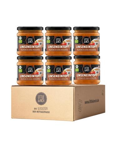 Little lunch organic lens stew 100 percent organic quality vegan without added sugar lactose-free no artificial additives without flavor enhancers 6 x 350g