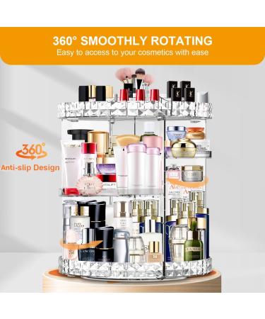 360 Degree Rotating Makeup Organizer | 7 Adjustable Layers | Large Capacity Cosmetic Storage - Buy Online on SooperMarket.com