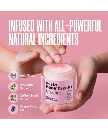 Divine Derriere Perky Body Cream - Skin Tightening & Moisturizing Lift for Firm Chest & D collet | Volufiline for Saggy Crepey Skin - Buy Online on SooperMarket.com
