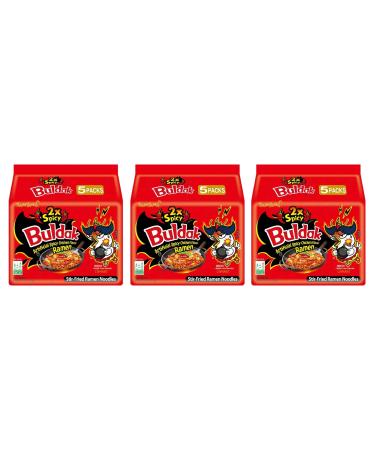 CNMART Samyang Double Spicy 2x Spicy Hot Chicken Flavour Ramen Noodles (Pack of 15)